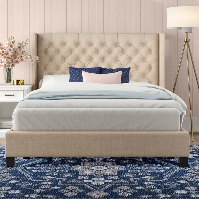 Isolde Wingback Upholstered Panel Bed & Reviews Joss & Main